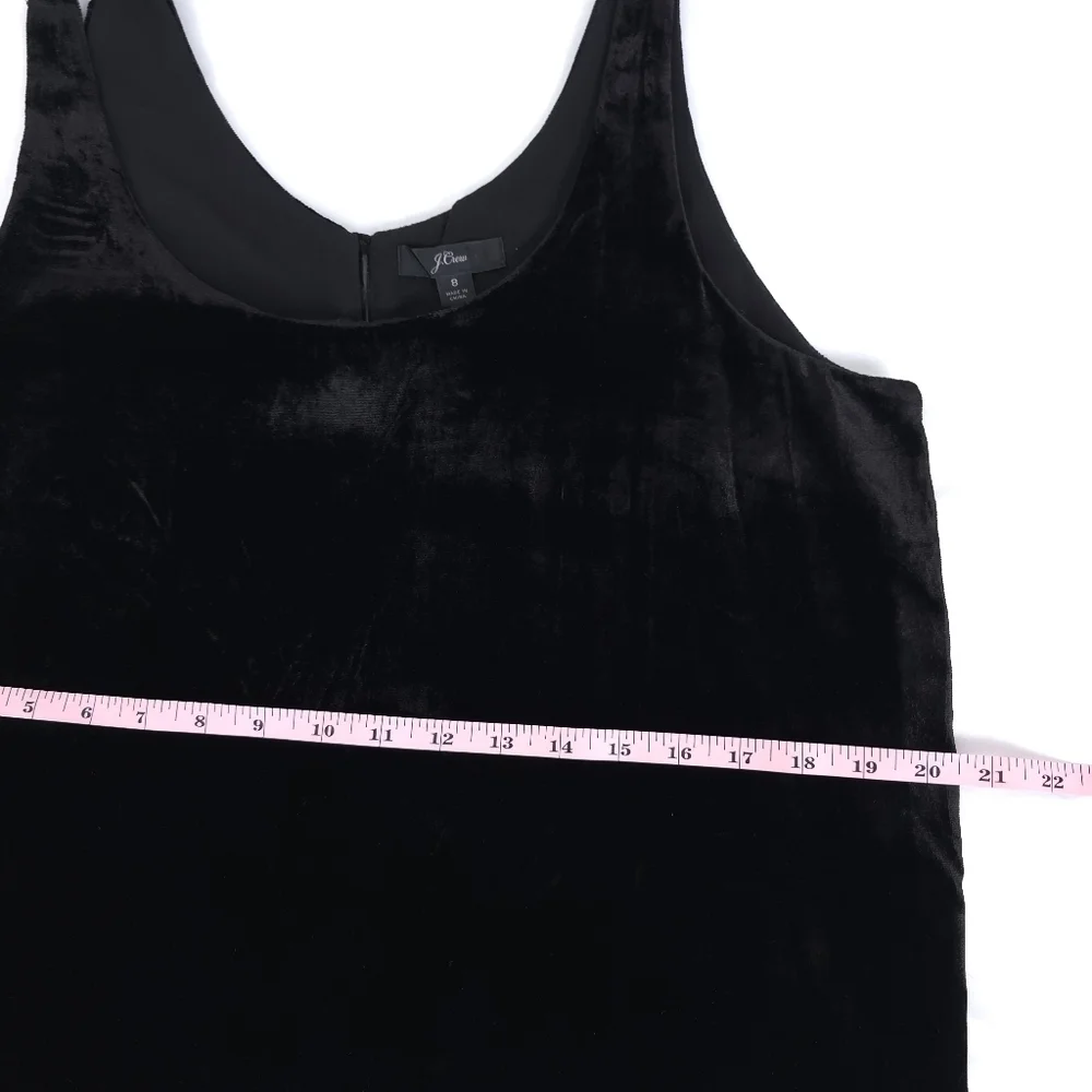 J. Crew Velvet Black Sleeveless Tank Size 8